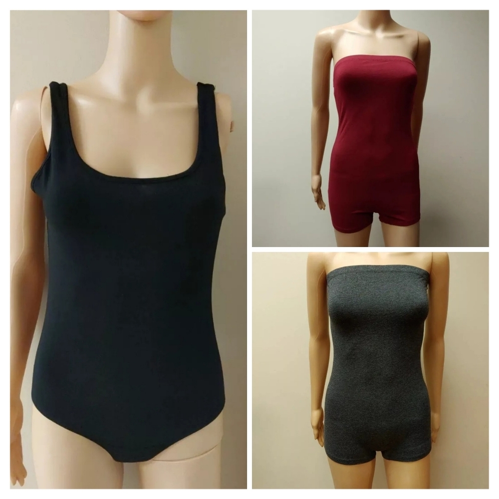 Set of 3 Size Medium (6-8) Clothing Includes 2 Sleeveless Rompers & 1 Bodysuit
